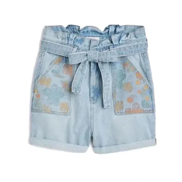 {Driftwood} Paperbag Short Stencil Light Wash - Picture 3 of 13